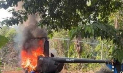 fab-intercepta-helicoptero-vindo-da-venezuela-e-aeronave-e-destruida-em-roraima