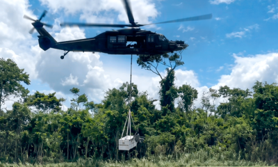 gerador-de-1,3-tonelada-e-levado-de-helicoptero-a-base-em-terra-yanomami