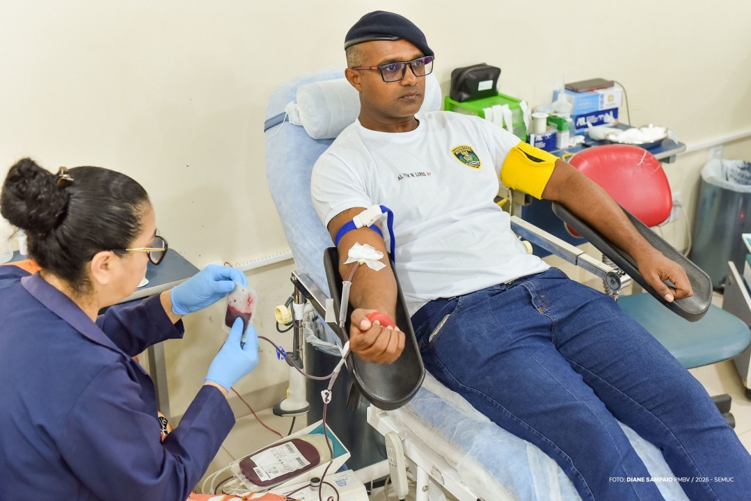 guarda-municipal-de-boa-vista-realiza-campanha-de-doacao-de-sangue-no-hemoraima-apos-baixa-nos-estoques