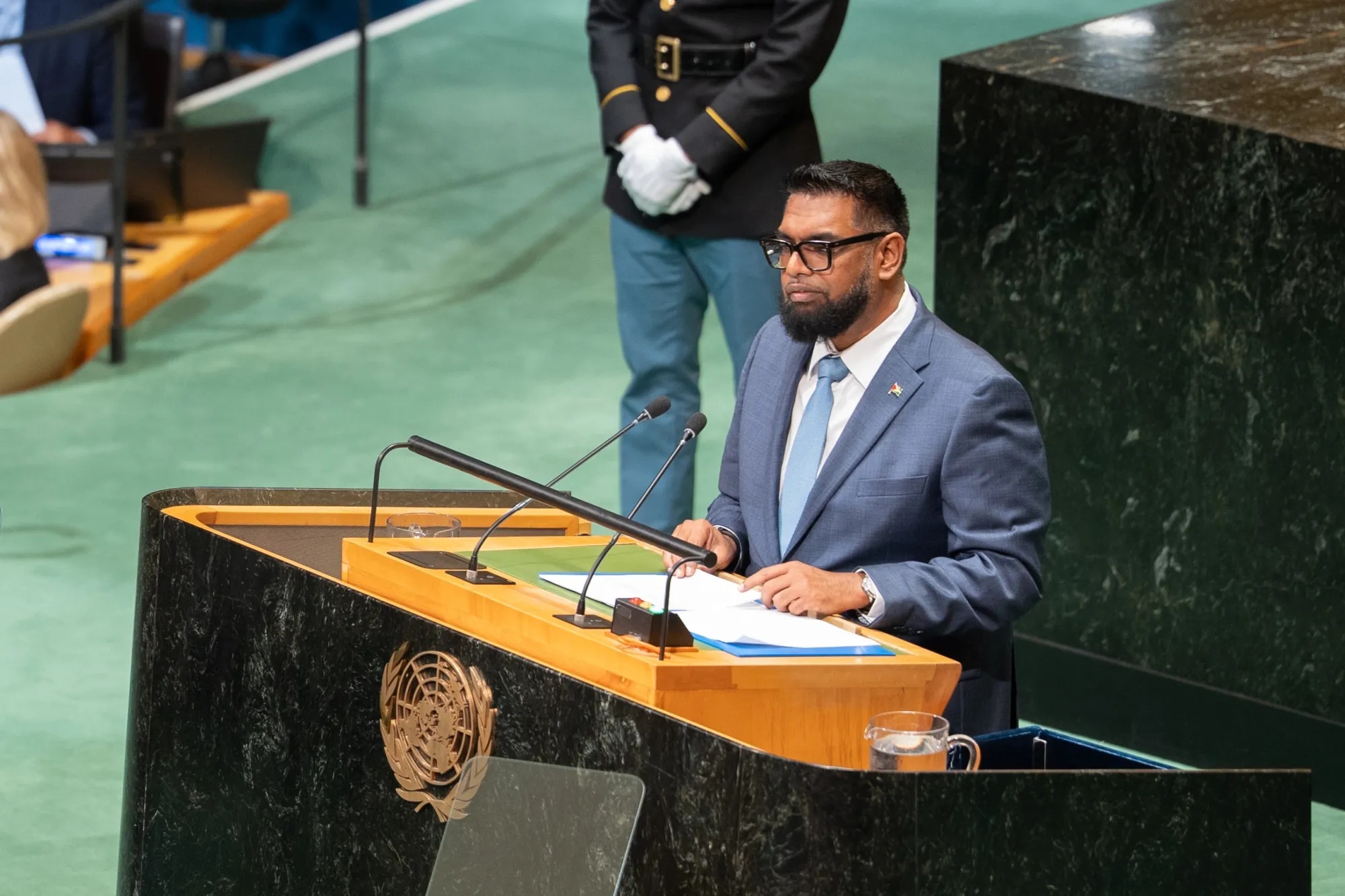 presidente-da-guiana-leva-a-onu-disputa-com-venezuela-e-alerta-para-seguranca-e-estabilidade-da-regiao